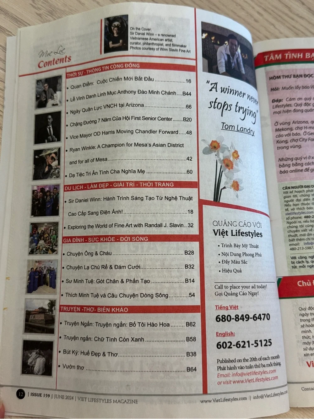 Viet LIFESTYLES Magazine Daniel Winn, Issue 159 (June 2024) Vietnamese & English